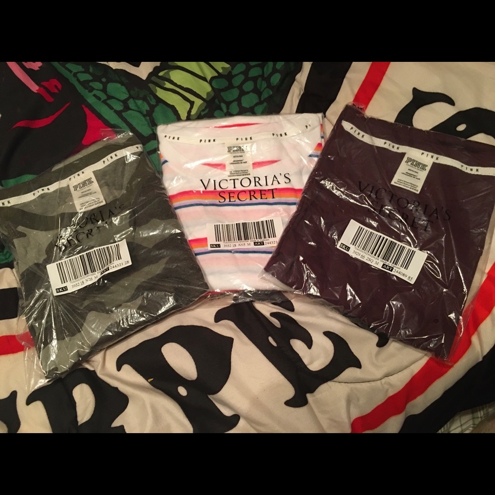 3 NWT Victoria Secret Shirts.. size M